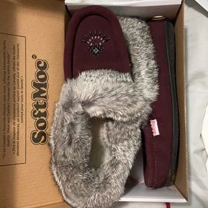 Burgundy moccasins